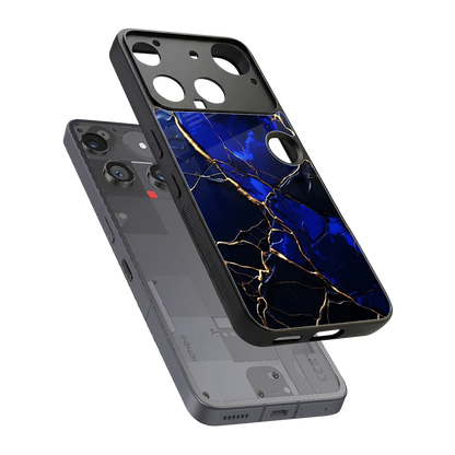 Sapphire Royal sleek nothing phone 3 cover with tempered glass back and TPU edges