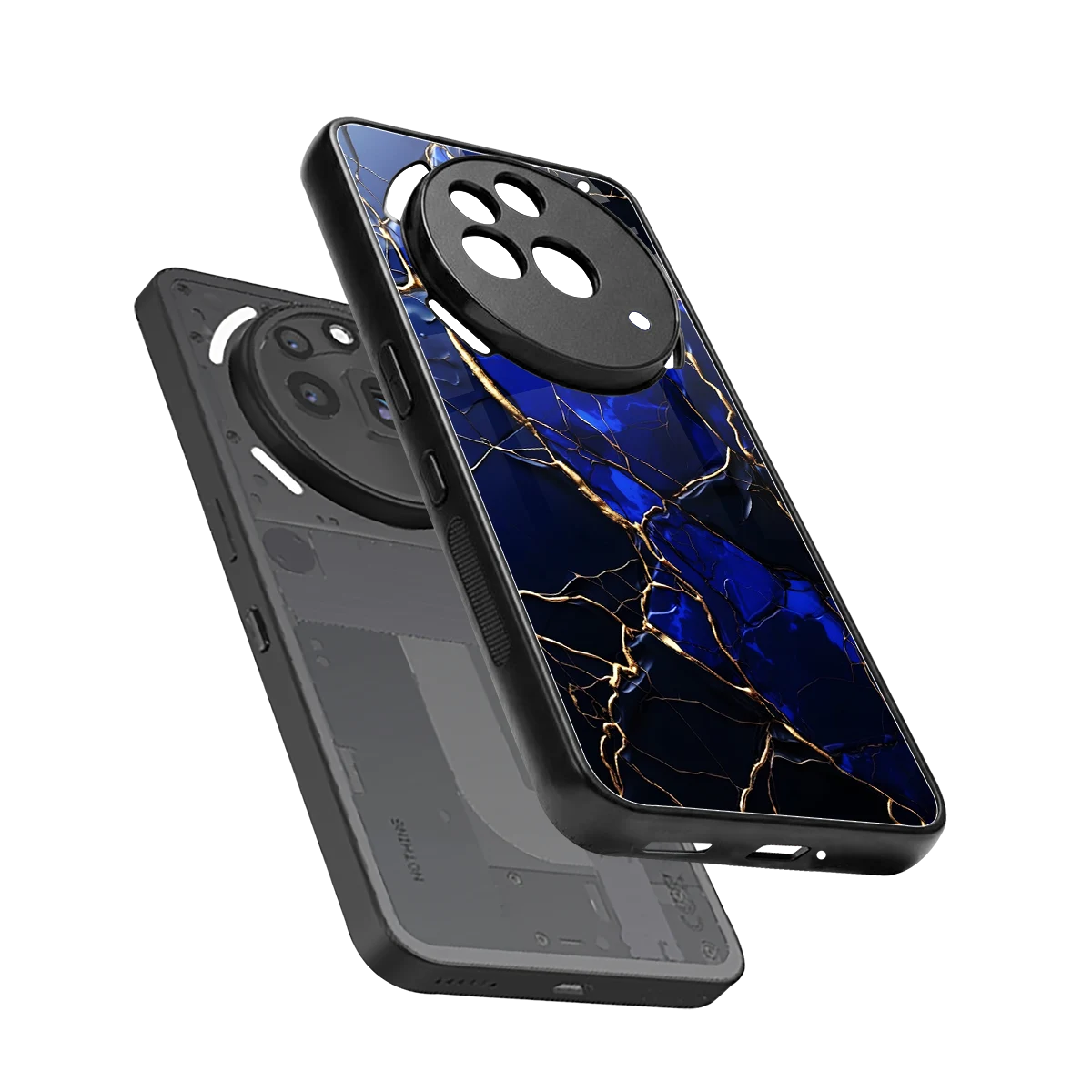 Sapphire Royal sleek nothing phone 3a pro cover with tempered glass back and TPU edges