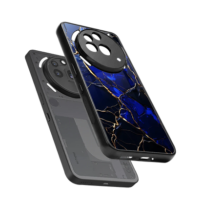 Sapphire Royal sleek nothing phone 3a pro cover with tempered glass back and TPU edges