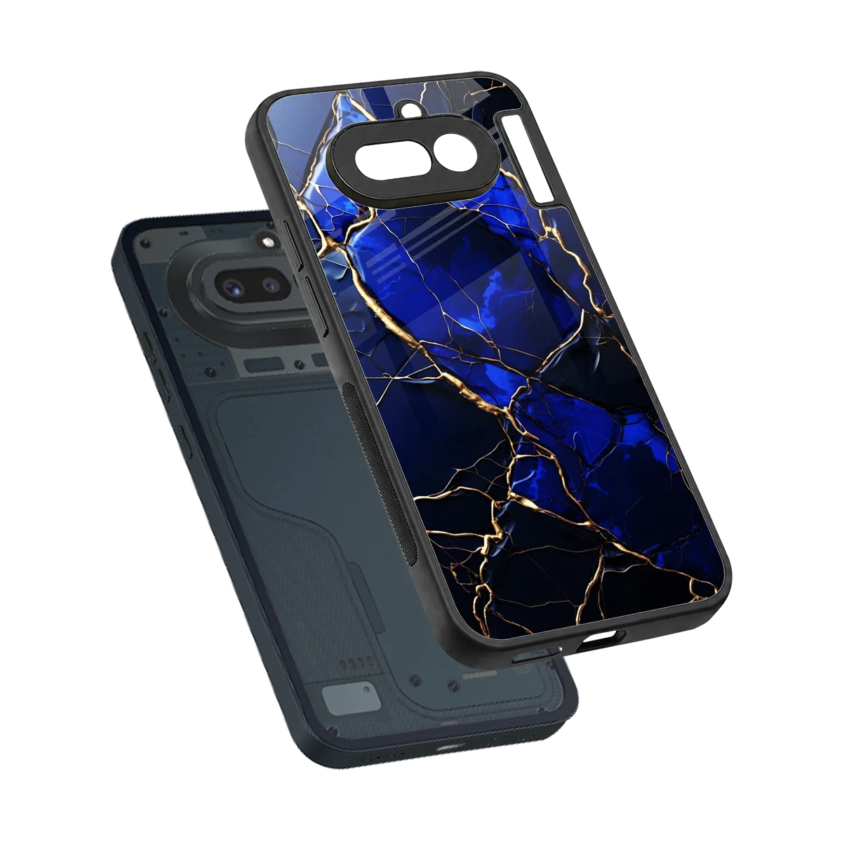 Sapphire Royal sleek nothing phone 4a cover with tempered glass back and TPU edges