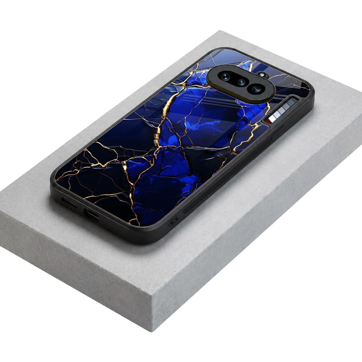 Sapphire Royal stylish phone case for nothing phone 4a | glossy glass and slim fit