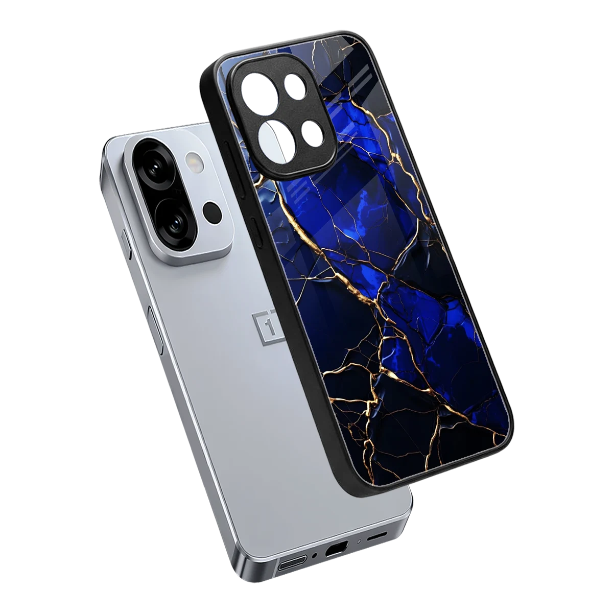 Sapphire Royal sleek oneplus 13s cover with tempered glass back and TPU edges