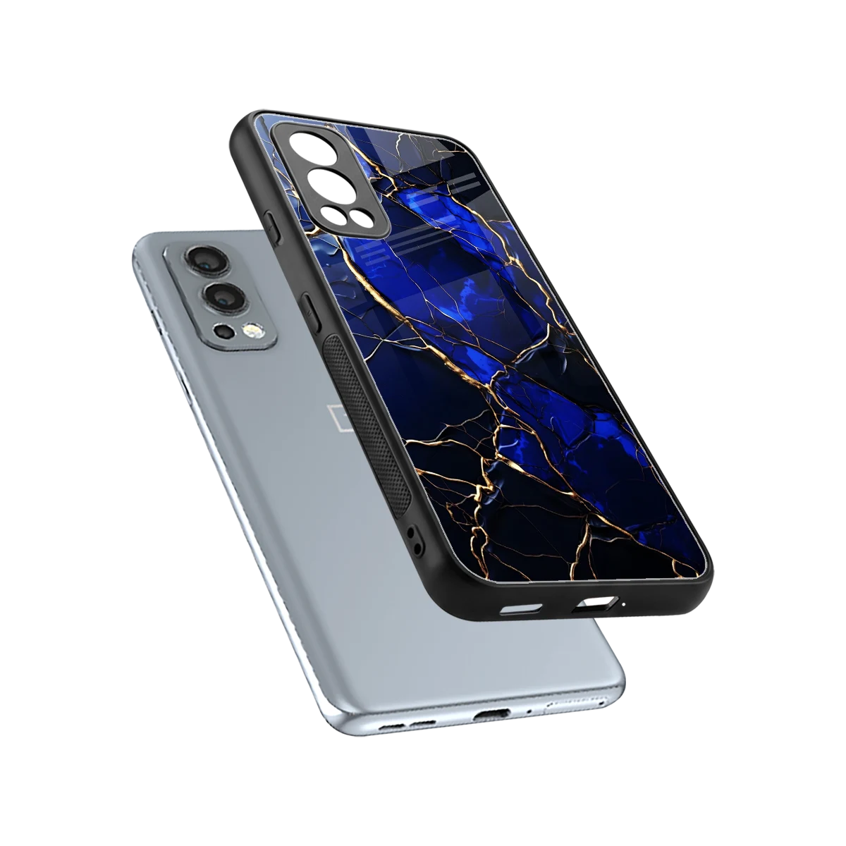 Sapphire Royal sleek oneplus nord 2 cover with tempered glass back and TPU edges