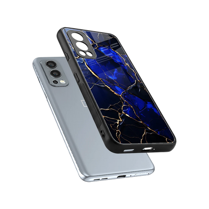 Sapphire Royal sleek oneplus nord 2 cover with tempered glass back and TPU edges