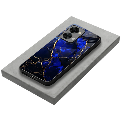 Sapphire Royal stylish phone case for oneplus nord 2t | glossy glass and slim fit