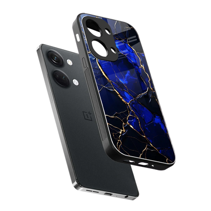 Sapphire Royal sleek oneplus nord 3 cover with tempered glass back and TPU edges