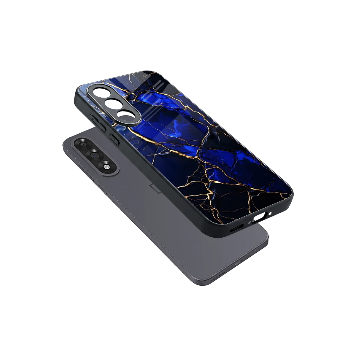 Sapphire Royal sleek oneplus nord 5 cover with tempered glass back and TPU edges