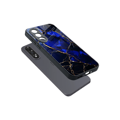 Sapphire Royal sleek oneplus nord 5 cover with tempered glass back and TPU edges