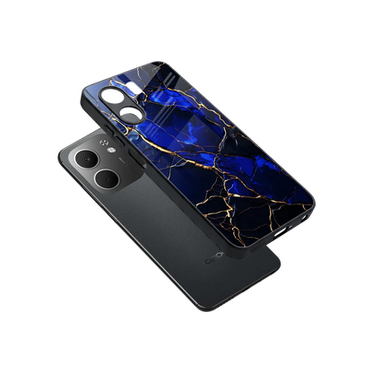 Sapphire Royal sleek oppo a5x 5g cover with tempered glass back and TPU edges