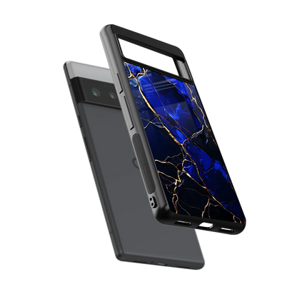 Sapphire Royal sleek google pixel 6 pro cover with tempered glass back and TPU edges