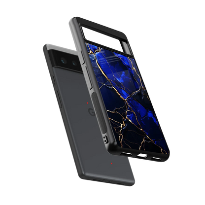 Sapphire Royal sleek google pixel 6a cover with tempered glass back and TPU edges