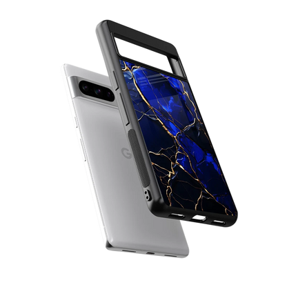 Sapphire Royal sleek google pixel 8 pro cover with tempered glass back and TPU edges