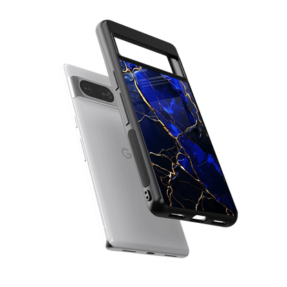 Sapphire Royal sleek google pixel 8 cover with tempered glass back and TPU edges