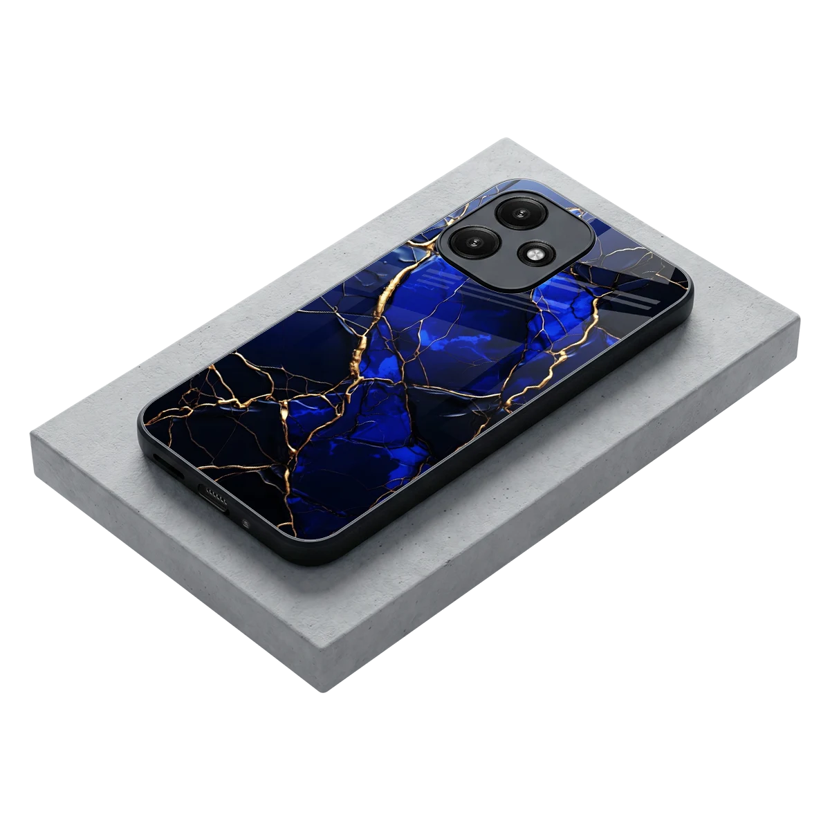Sapphire Royal stylish phone case for redmi 12 5g | glossy glass and slim fit