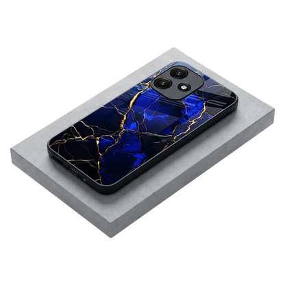 Sapphire Royal stylish phone case for redmi 12 5g | glossy glass and slim fit