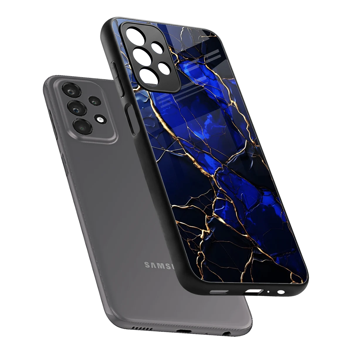 Sapphire Royal sleek samsung galaxy a23 cover with tempered glass back and TPU edges