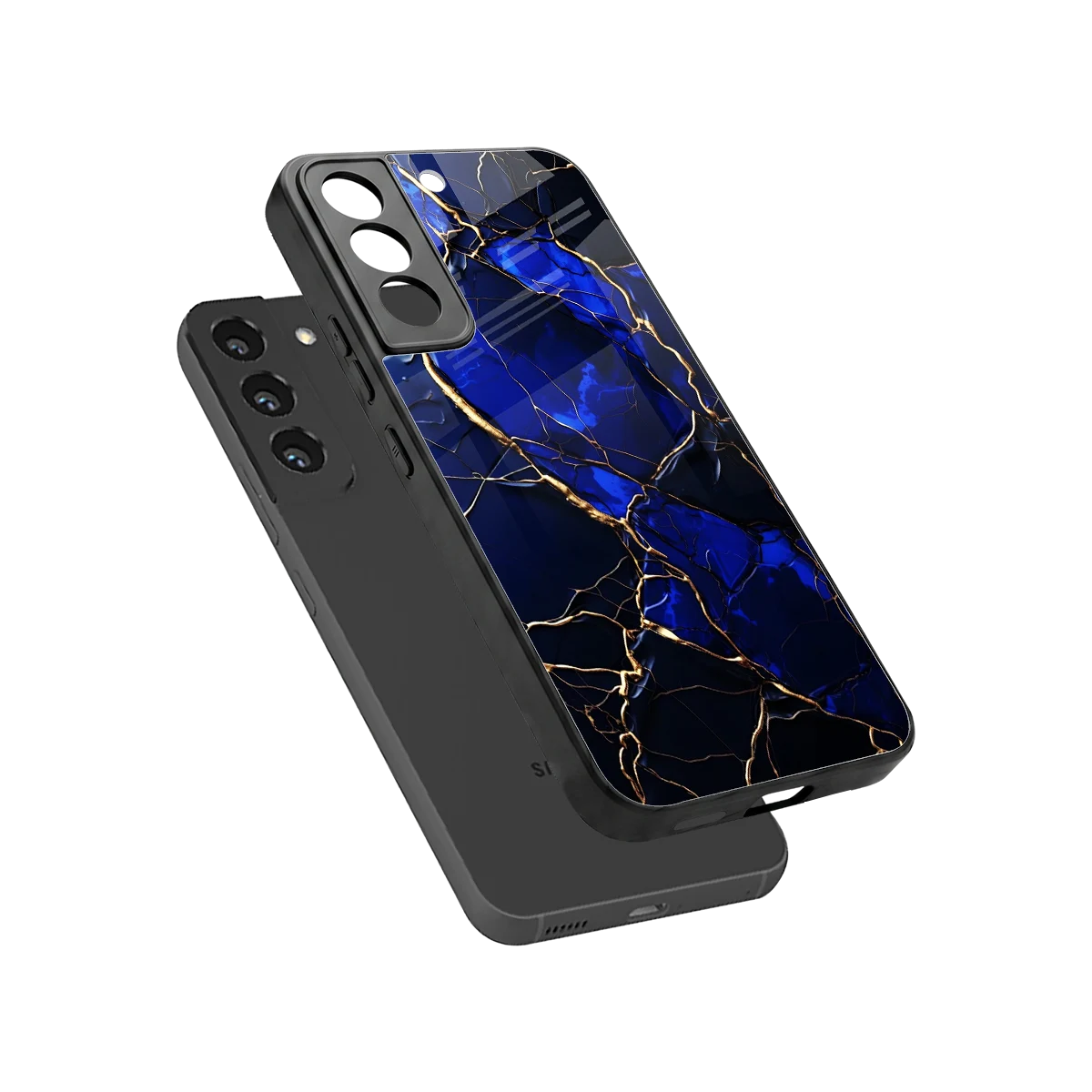Sapphire Royal sleek samsung galaxy s22 cover with tempered glass back and TPU edges