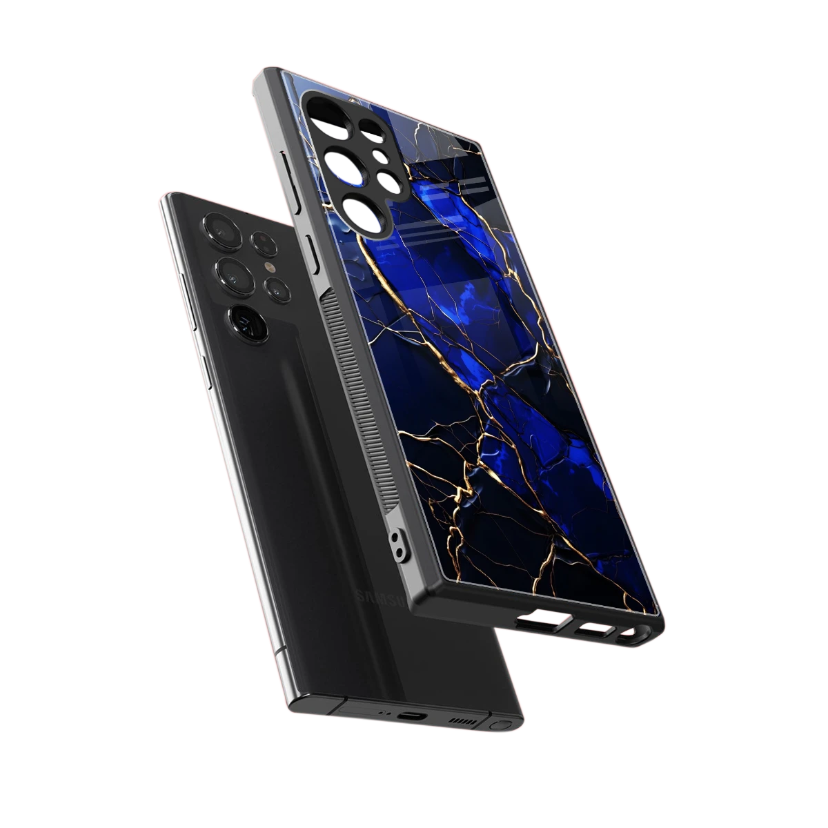 Sapphire Royal sleek samsung galaxy s24 ultra cover with tempered glass back and TPU edges