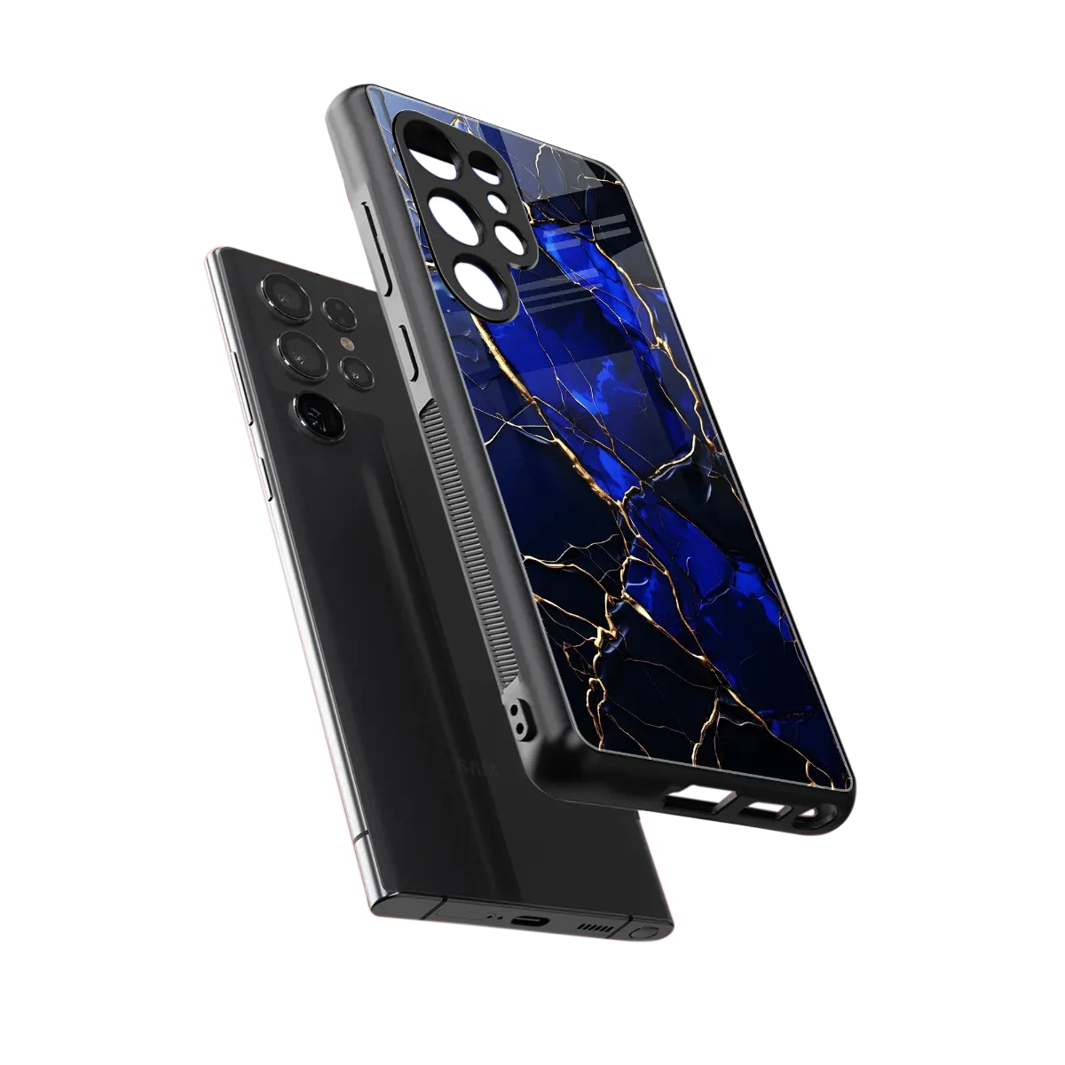 Sapphire Royal sleek samsung galaxy s25 ultra cover with tempered glass back and TPU edges