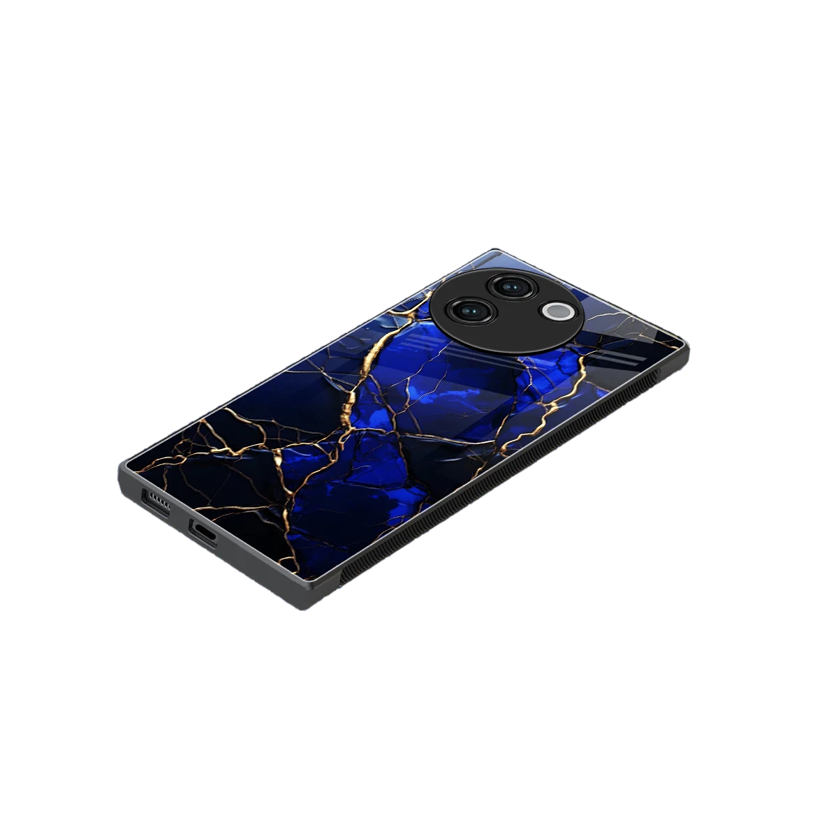 Sapphire Royal stylish phone case for vivo v30e | glossy glass and slim fit