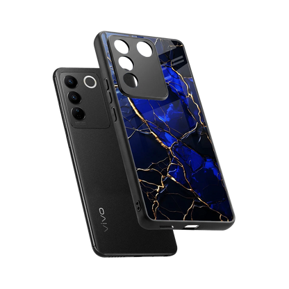 Sapphire Royal sleek vivo v27 5g cover with tempered glass back and TPU edges
