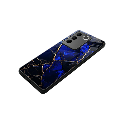 Sapphire Royal stylish phone case for vivo v27 5g | glossy glass and slim fit