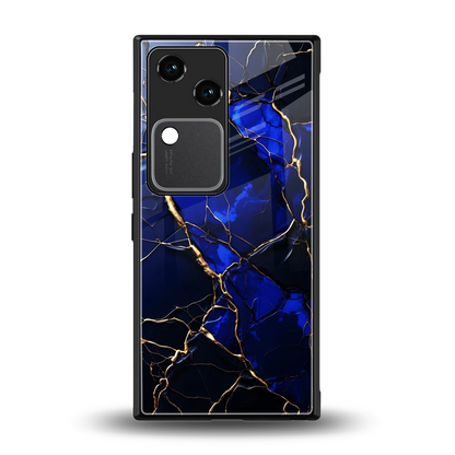 Sapphire Royal back phone cover | glass case for vivo v30