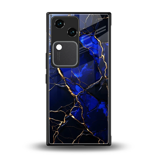 Sapphire Royal back phone cover | glass case for vivo v30
