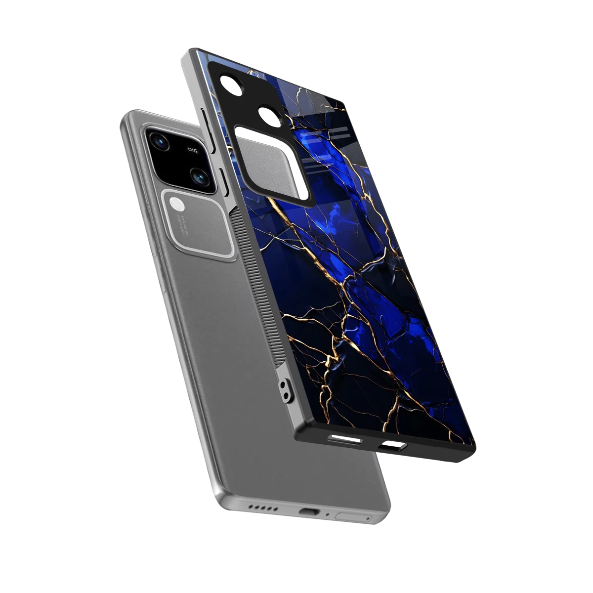 Sapphire Royal sleek vivo v30 cover with tempered glass back and TPU edges