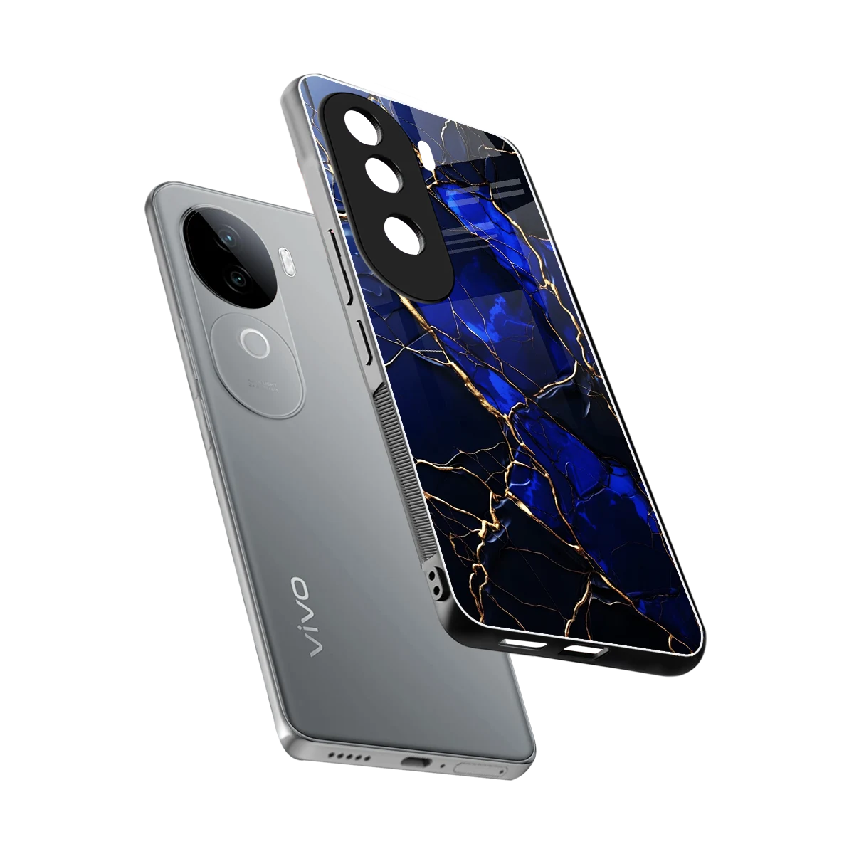 Sapphire Royal sleek vivo v40e cover with tempered glass back and TPU edges