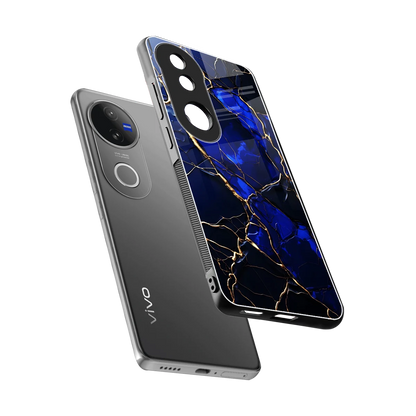 Sapphire Royal sleek vivo v50 cover with tempered glass back and TPU edges