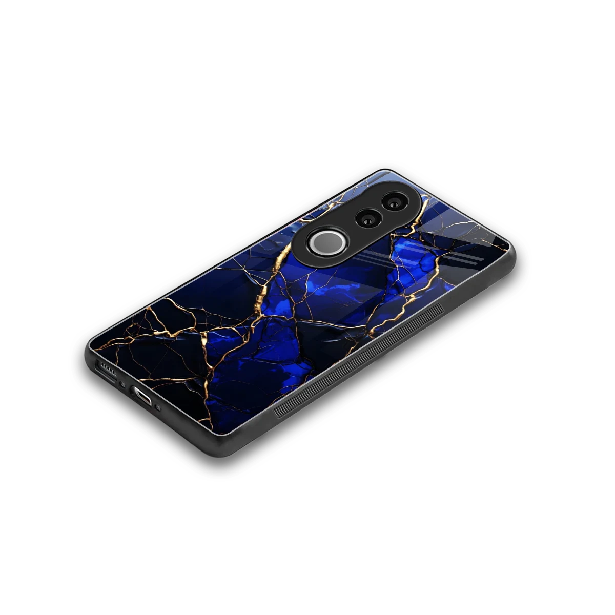 Sapphire Royal stylish phone case for vivo v50 | glossy glass and slim fit