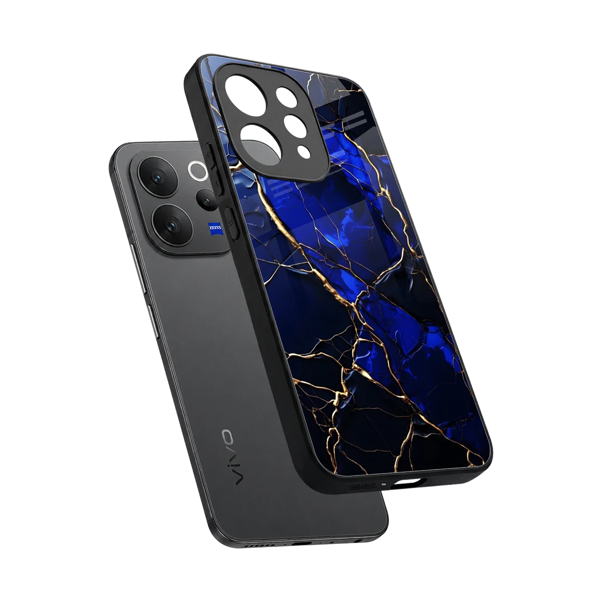 Sapphire Royal sleek vivo v70 elite cover with tempered glass back and TPU edges
