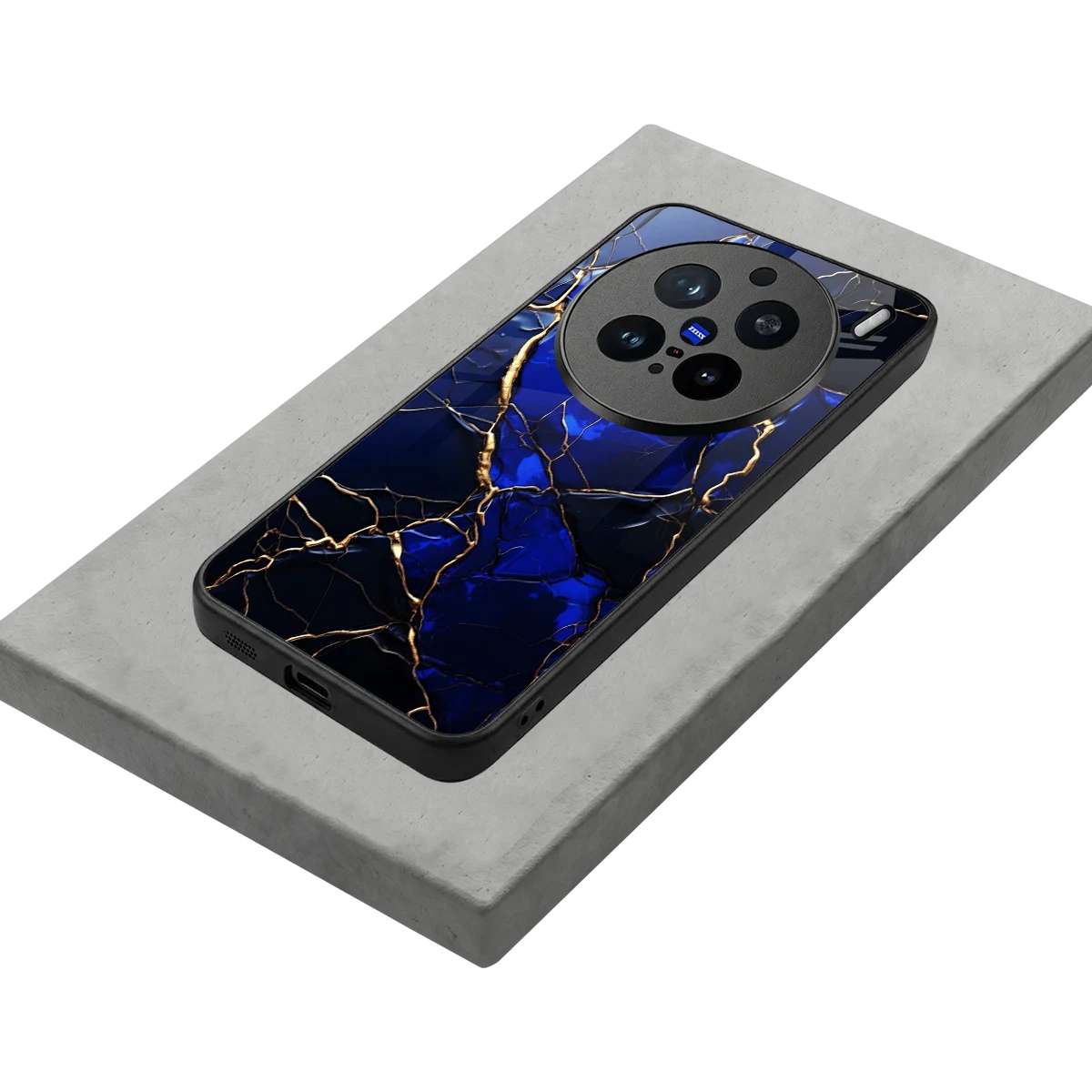 Sapphire Royal stylish phone case for vivo x200 pro | glossy glass and slim fit