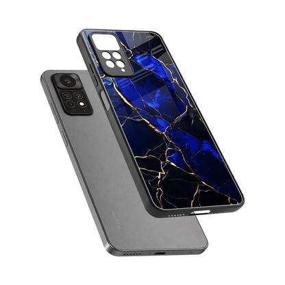 Sapphire Royal sleek redmi note 11 pro cover with tempered glass back and TPU edges