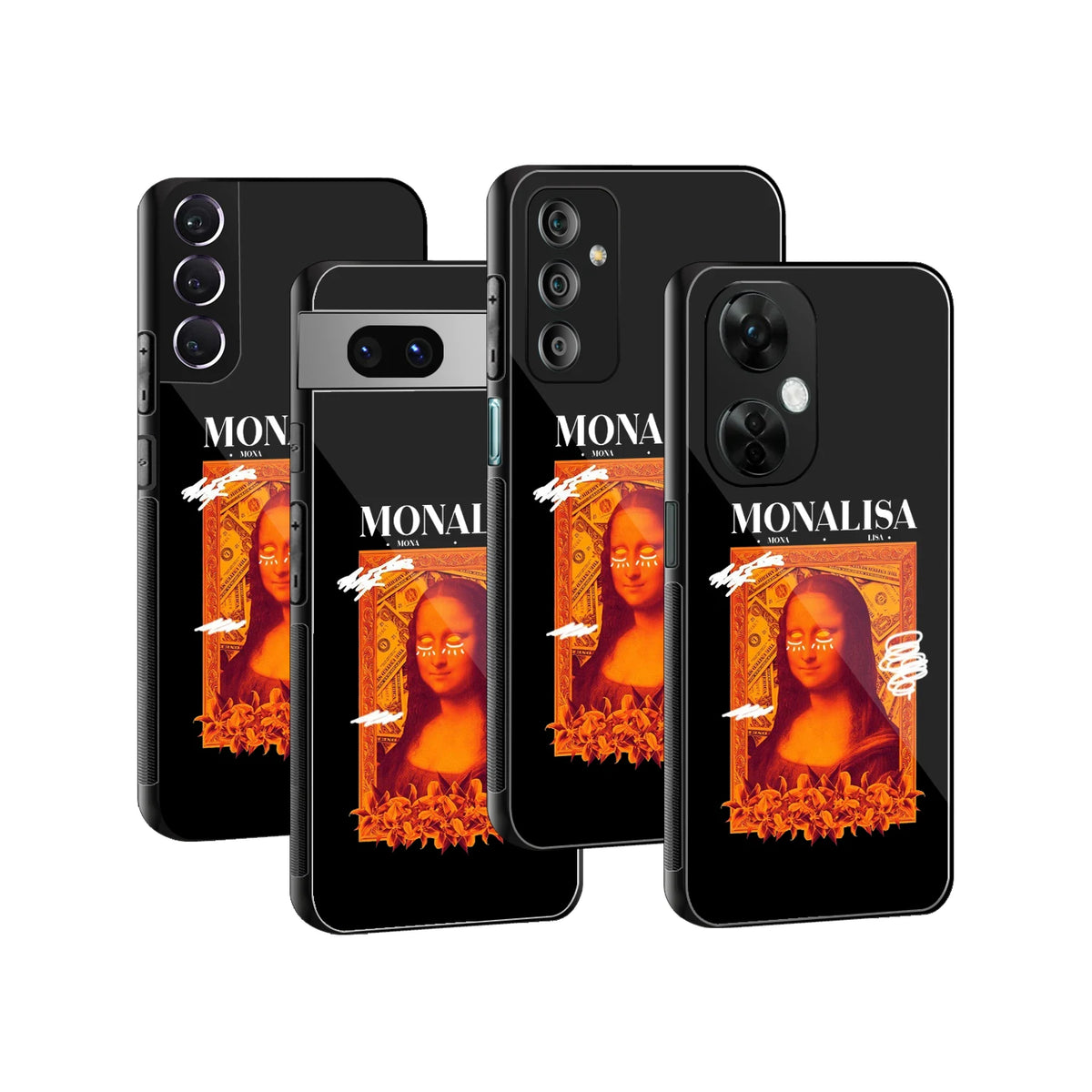 Stylish Glass Back Case for All Smartphones iPhone, Samsung, OnePlus, Pixel, Redmi, Oppo, Vivo, Motorola