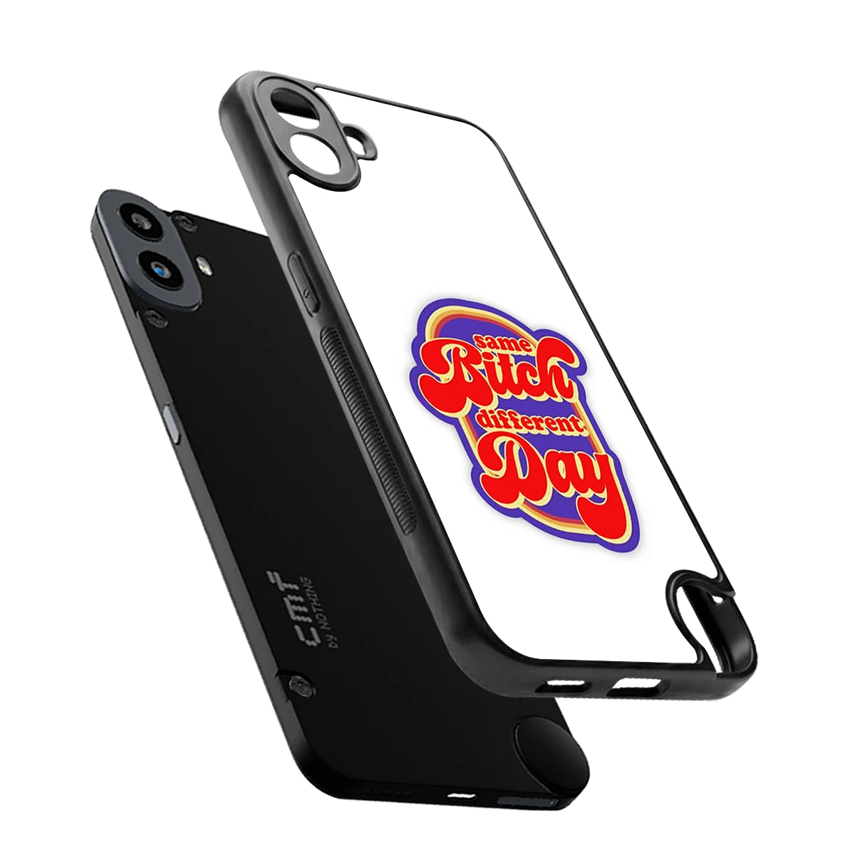 Sassy Mood sleek cmf nothing phone 1 cover with tempered glass back and TPU edges
