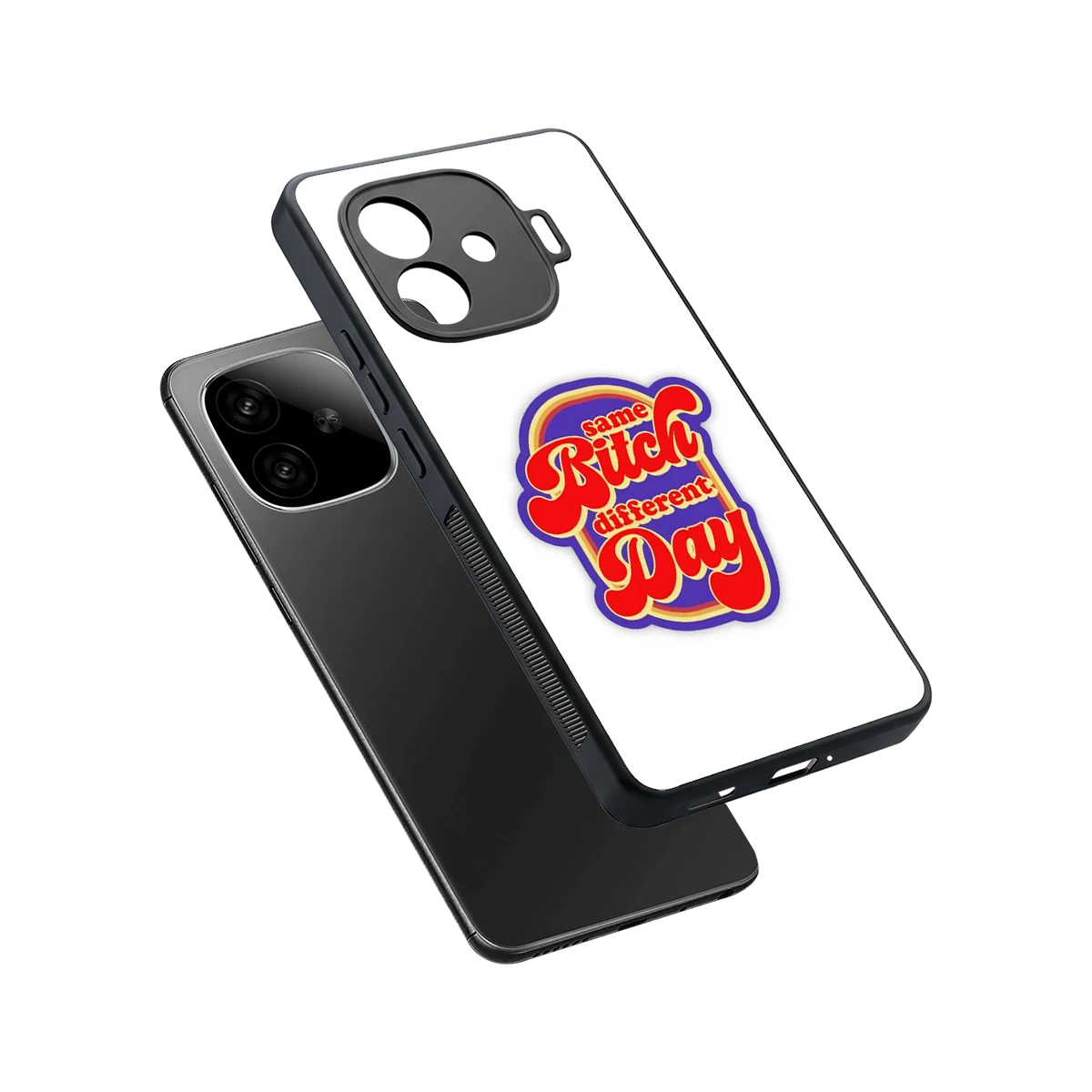 Sassy Mood sleek iqoo neo 10r 5g cover with tempered glass back and TPU edges