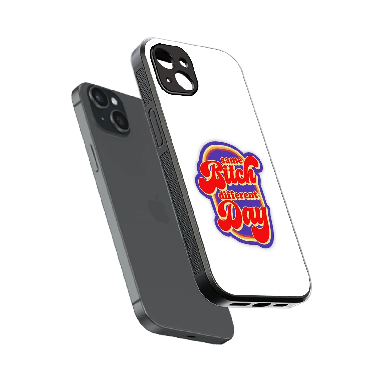 Sassy Mood sleek iphone 14 plus cover with tempered glass back and TPU edges