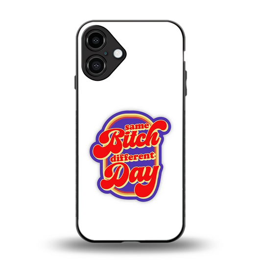 Sassy Mood back phone cover | glass case for iphone 16 plus