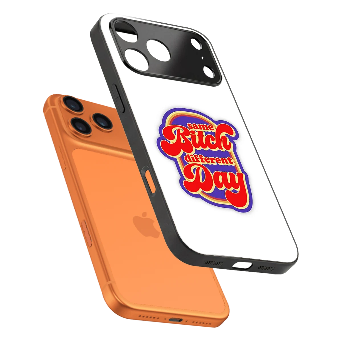 Sassy Mood sleek iphone 17 pro cover with tempered glass back and TPU edges