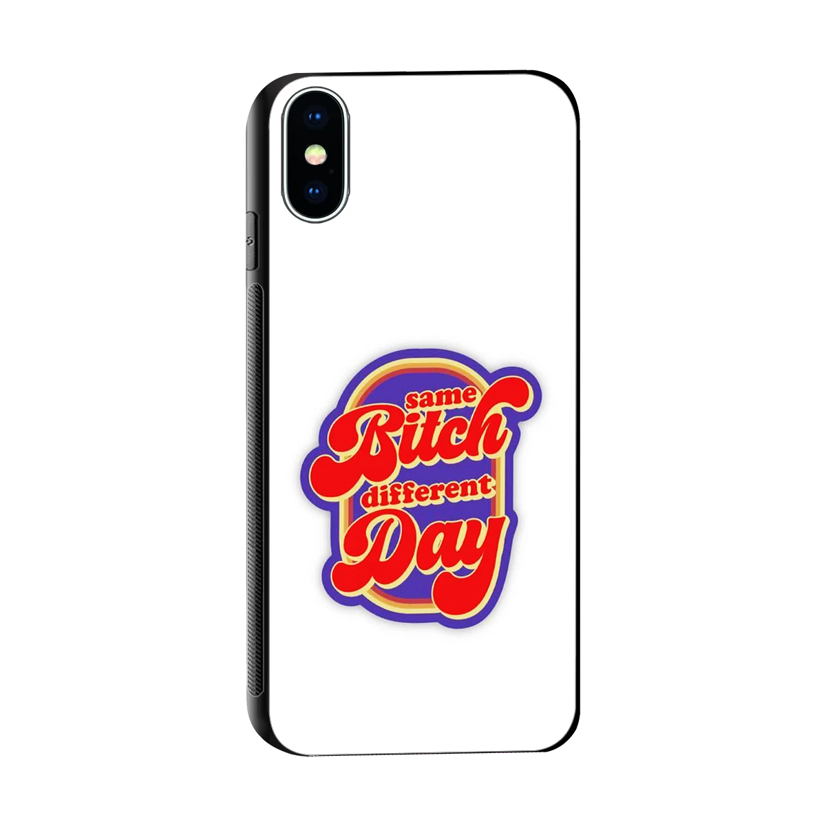 Sassy Mood sleek iphone xs cover with tempered glass back and TPU edges