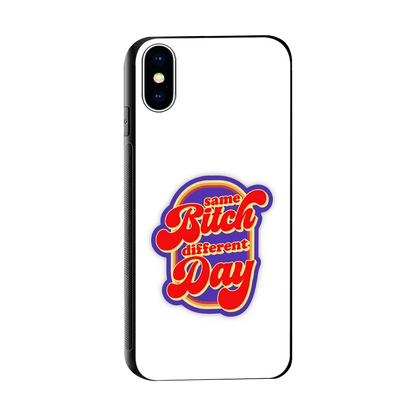 Sassy Mood sleek iphone xs cover with tempered glass back and TPU edges