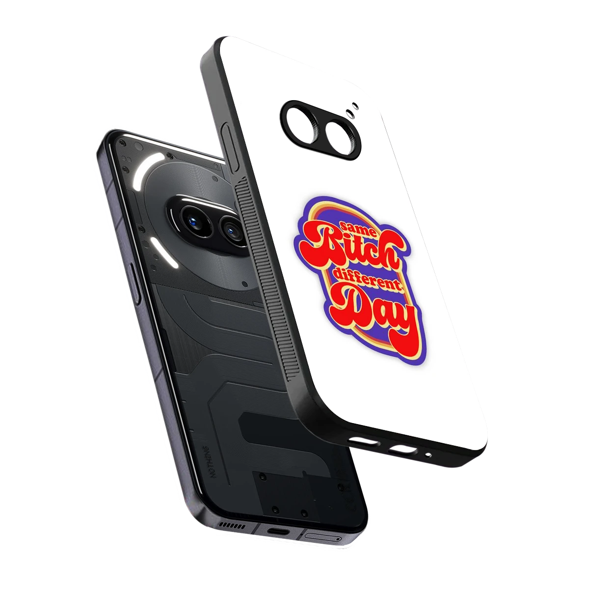 Sassy Mood sleek nothing phone 2a cover with tempered glass back and TPU edges