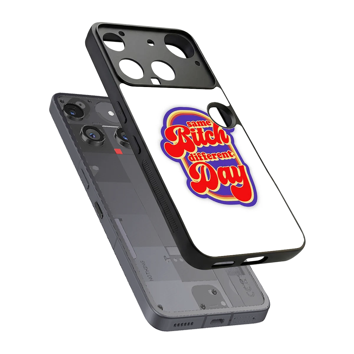 Sassy Mood sleek nothing phone 3 cover with tempered glass back and TPU edges