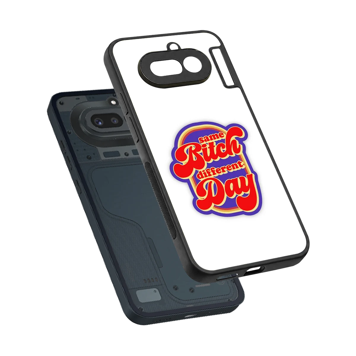 Sassy Mood sleek nothing phone 4a cover with tempered glass back and TPU edges