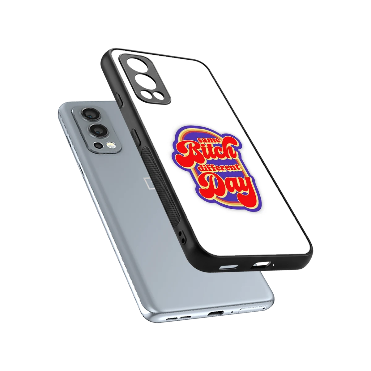 Sassy Mood sleek oneplus nord 2 cover with tempered glass back and TPU edges