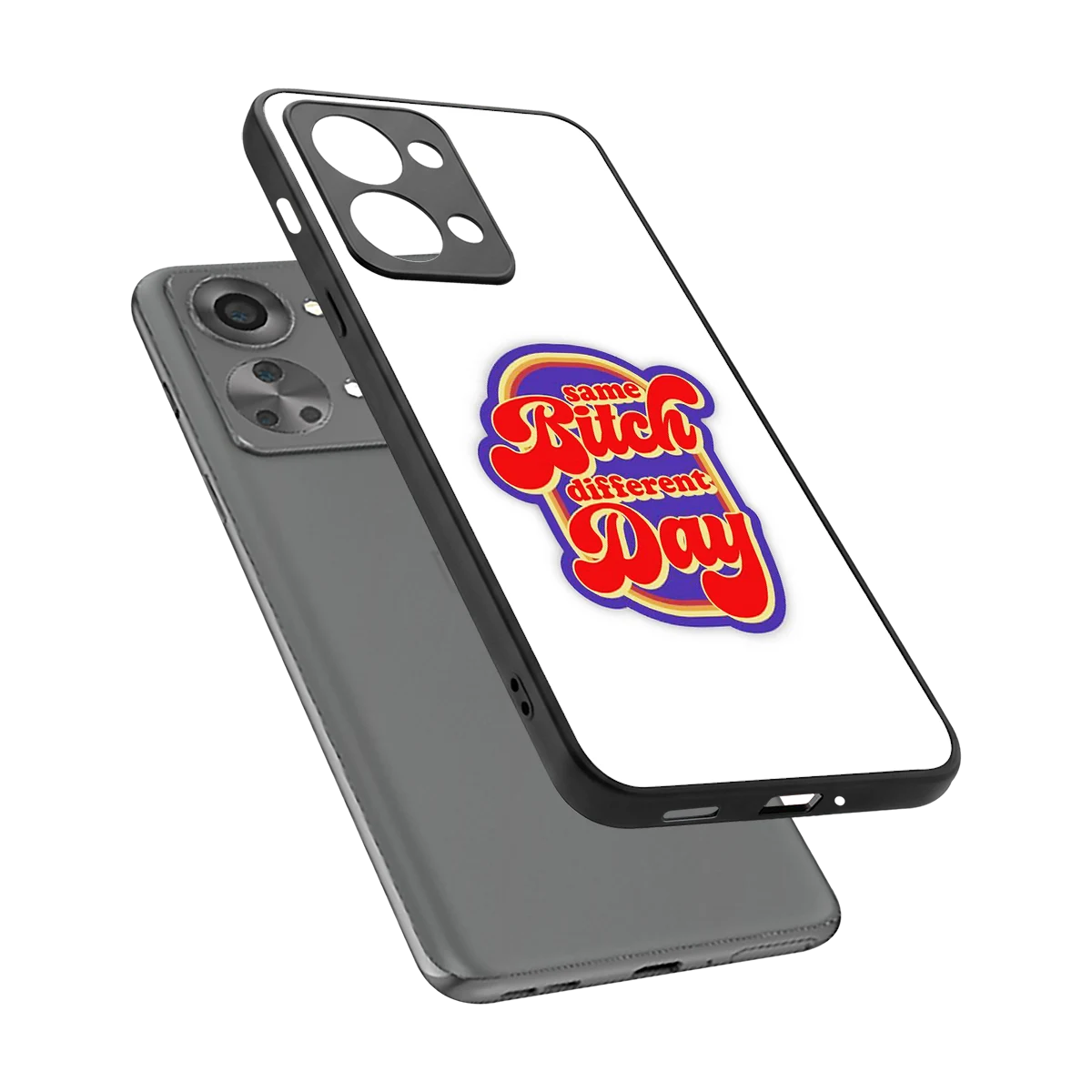 Sassy Mood sleek oneplus nord 2t cover with tempered glass back and TPU edges
