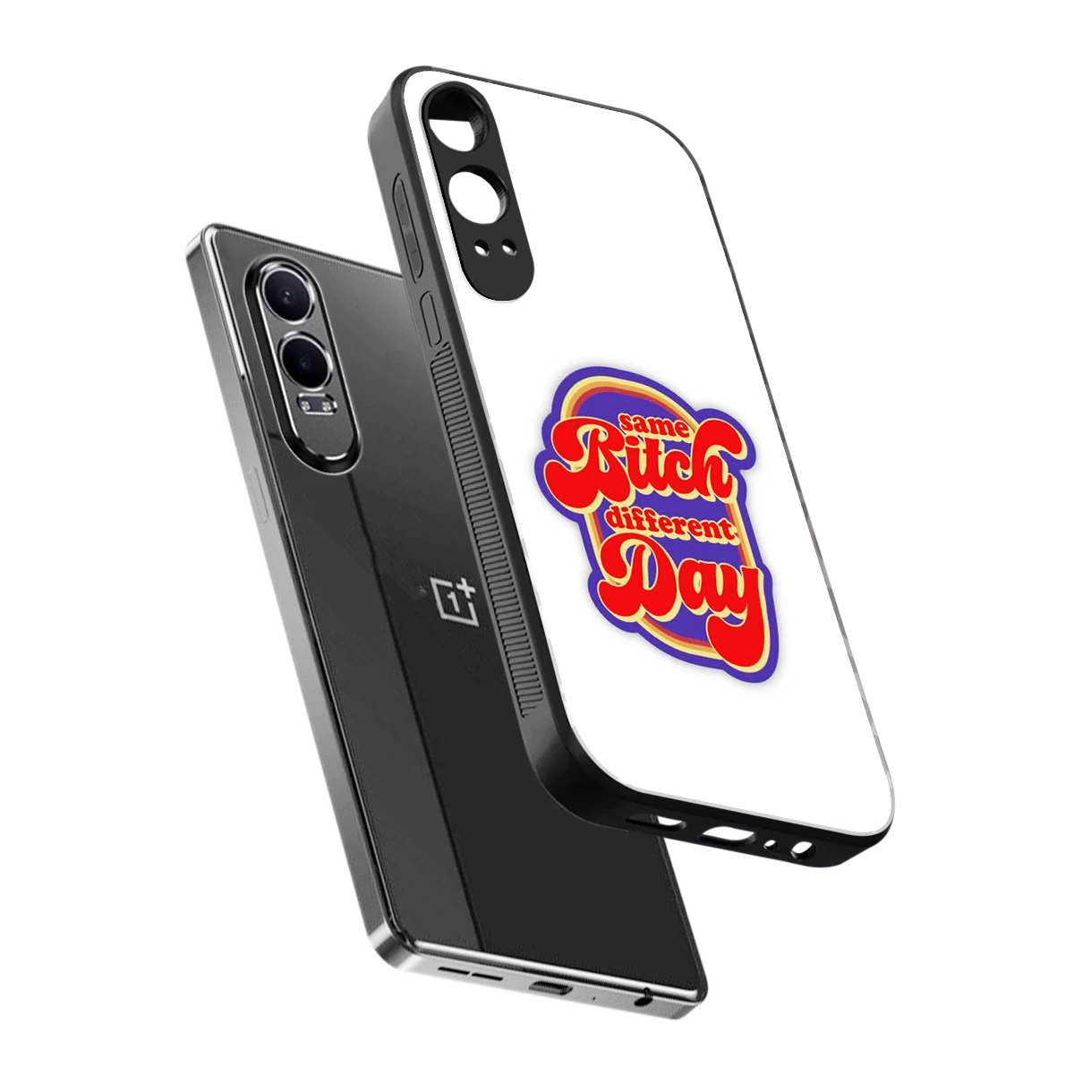 Sassy Mood sleek oneplus nord ce 4 lite cover with tempered glass back and TPU edges