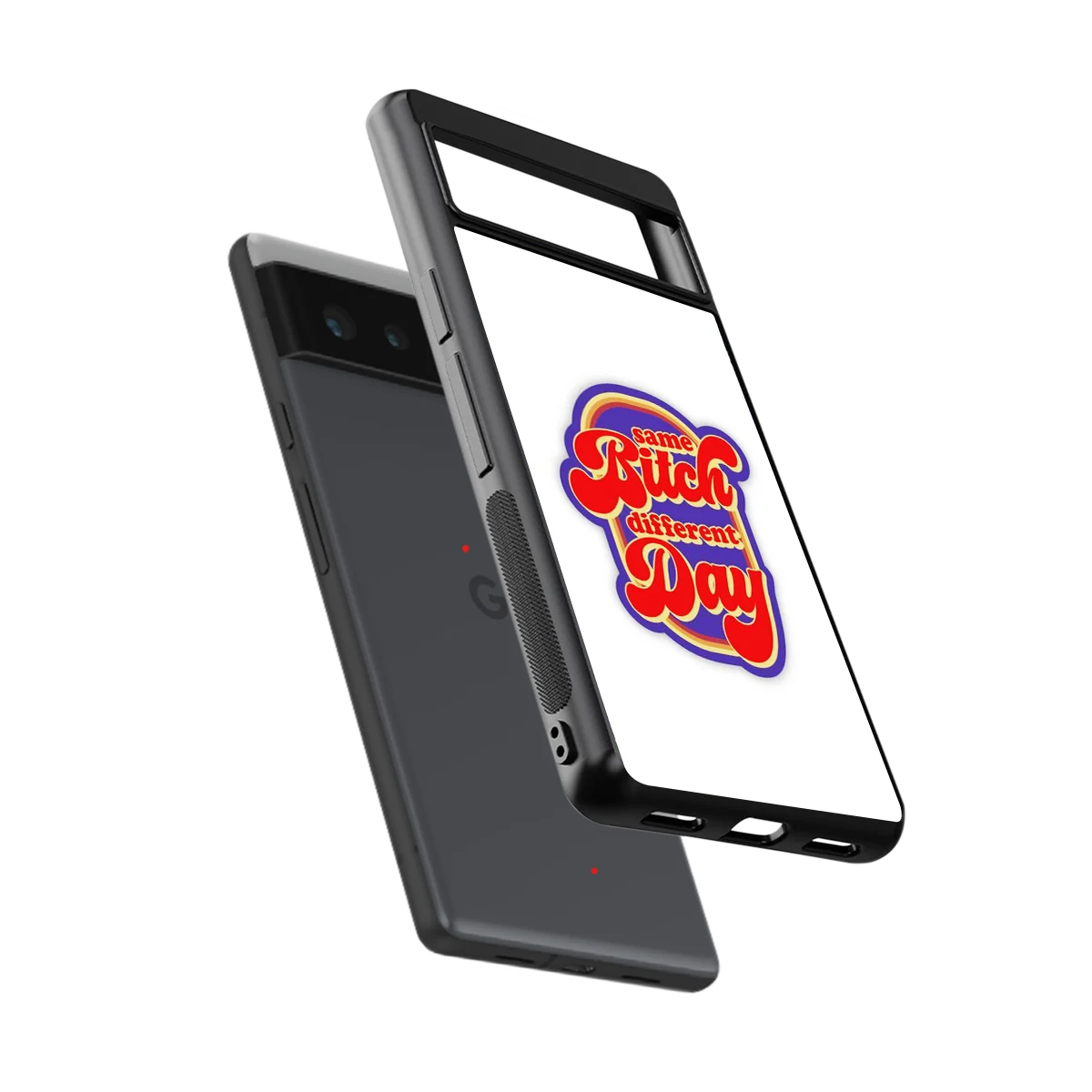 Sassy Mood sleek google pixel 6a cover with tempered glass back and TPU edges